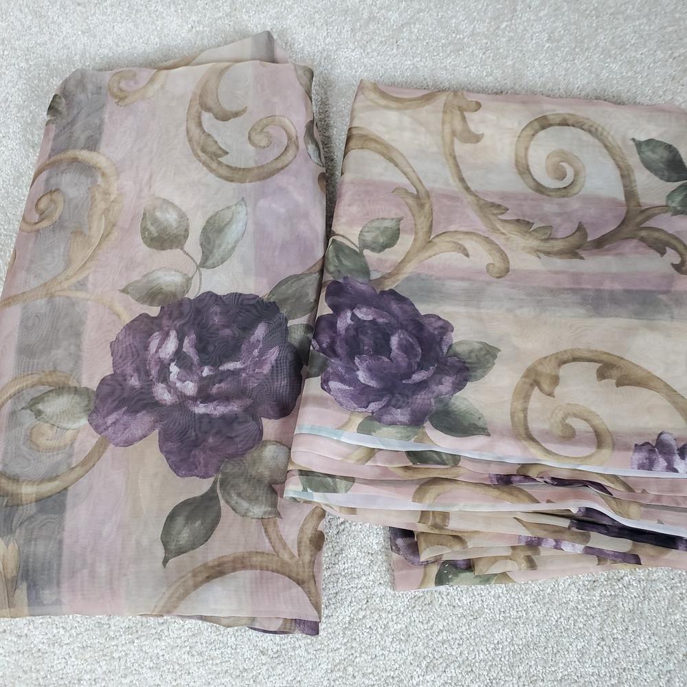 Croscill Scarf Chambord Cassis Scarves 2 Pieces Size 60X216